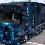 Scania S Blue Cyber Girl Skin v1.0 1.5x