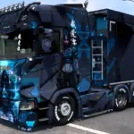 Scania S Blue Cyber Girl Skin v1.0 1.5x