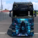 Scania S Blue Cyber Girl Skin v1.0 1.5x