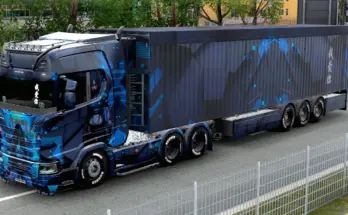 Scania S Blue Cyber Girl Skin v1.0