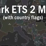 Dark ETS 2 Background Map v1.0