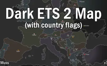Dark ETS 2 Background Map v1.0