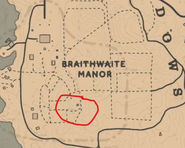 GANG HIDEOUT NEAR BRAIWHITE MANOR