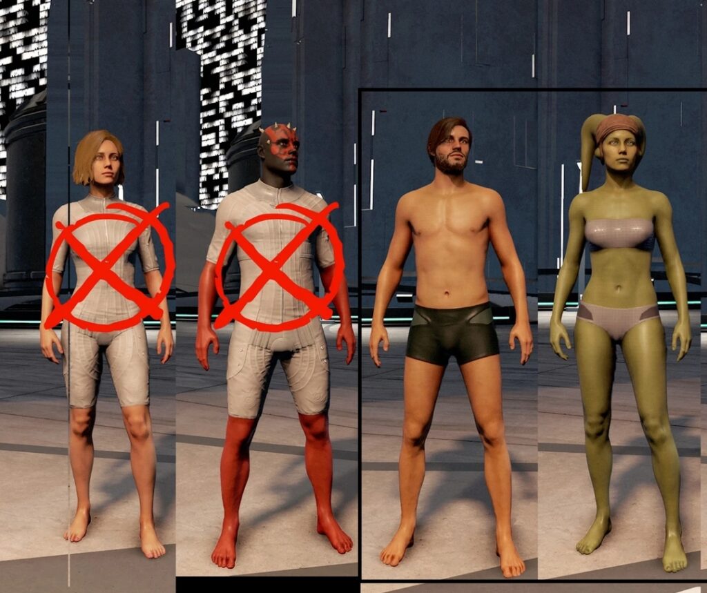 Star Wars Aliens (or Genesis) No Undersuit