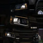 Custom Smoked Headlamps for SCS Scania NG R & S v1.0