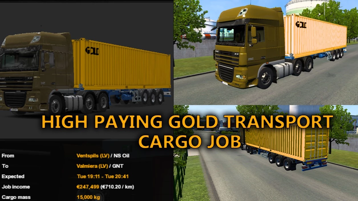 High Paying Gold Transport Job for ETS2 v1.0