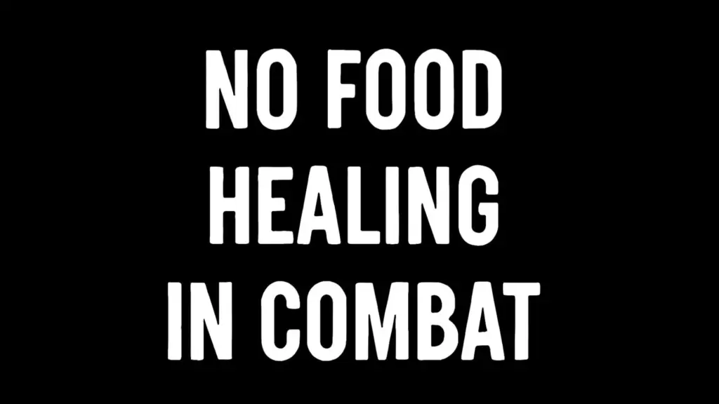 No Food Healing in Combat