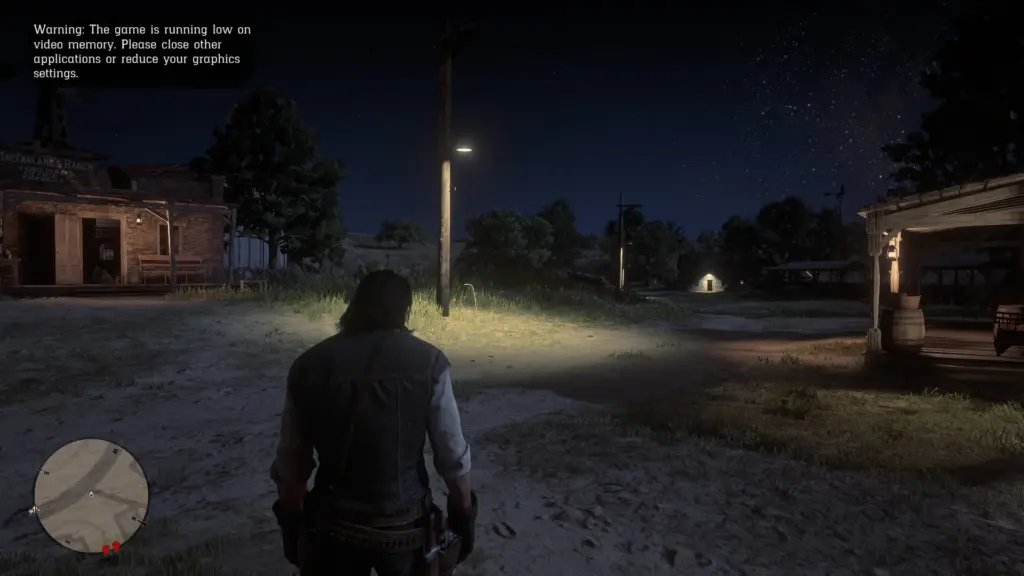 1911 mcfarlanes ranch streetlights and hitchpost