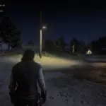 1911 mcfarlanes ranch streetlights and hitchpost