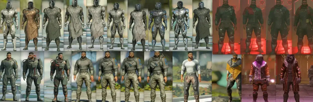 Male Outfit and Space Suit Overhaul All-in-One