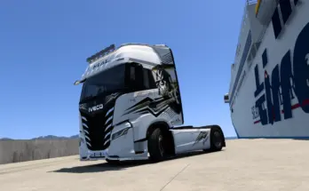 SKIN IVECO S-WAY LAMBORGHINI MI.AL TRASPORTI v1.0