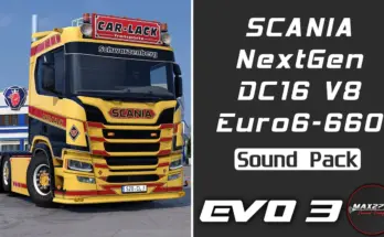 2022 Scania NextGen 660 DC16 V8 Sound Pack v1.0 1.56