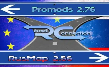 Rusmap + Promods Road Connection 1.56