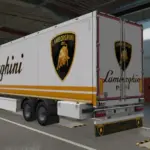 Lamborghini Skin & Mudflap FOR SCS BOX TRAILER v2.0