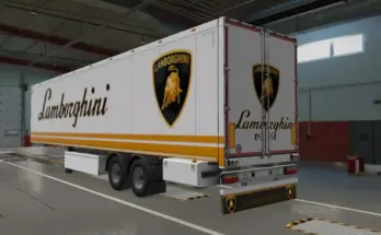 Lamborghini Skin & Mudflap FOR SCS BOX TRAILER v2.0