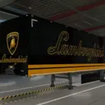 Lamborghini Skin & Mudflap FOR SCS BOX TRAILER v2.0