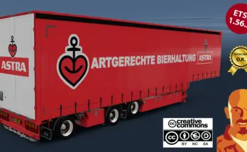 PACTON JUMBO CURTAINSIDE TRAILER v2.0 ETS2 1.54-1.56.x