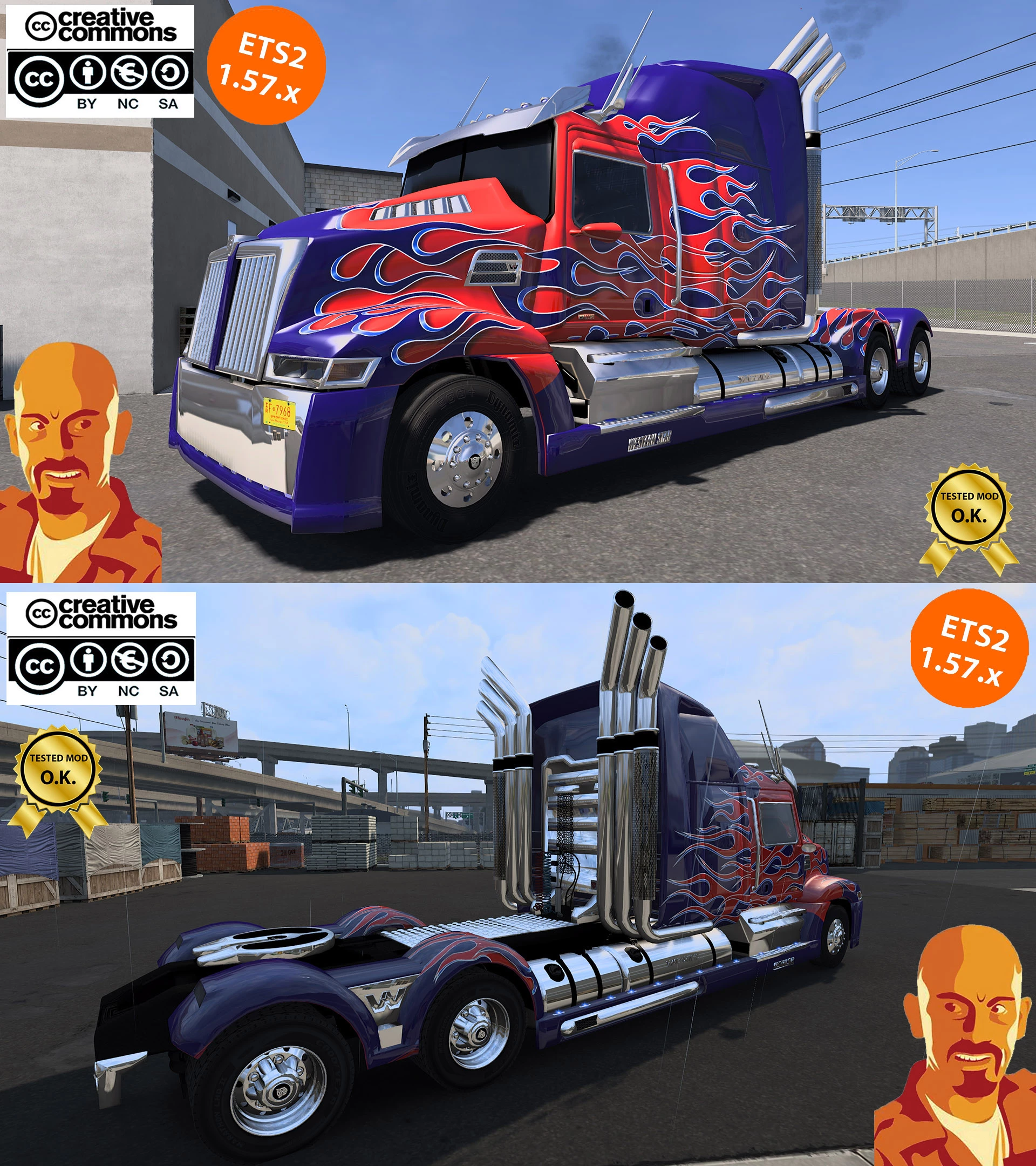 WESTERN STAR 5700XE OPTIMUS PRIME v1.0 ETS2 1.57.X