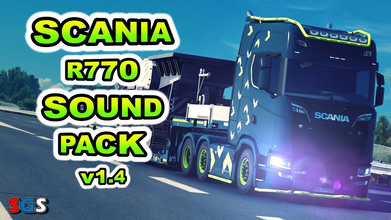 Jan Volmer Scania R770 V8 Open Pipe Sound Pack v1.4 1.57