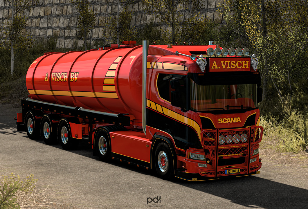 Scania R650 + Trailer "A.VISCH" v1.0 1.61