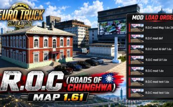R.O.C (Roads of Chunghwa) Map ETS2 1.61