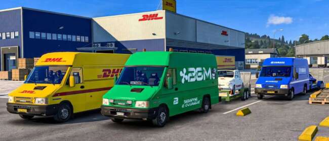 Iveco Daily 35-10 + Fliegl Tandem Trailer (ETS2 1.61)
