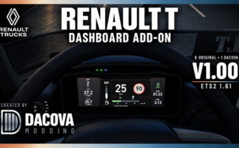 Renault T Dashboard Add-on 1.00 – DACOVA MODDING