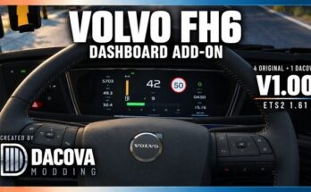 Volvo FH6 Dashboard Add-on 1.00 – DACOVA MODDING
