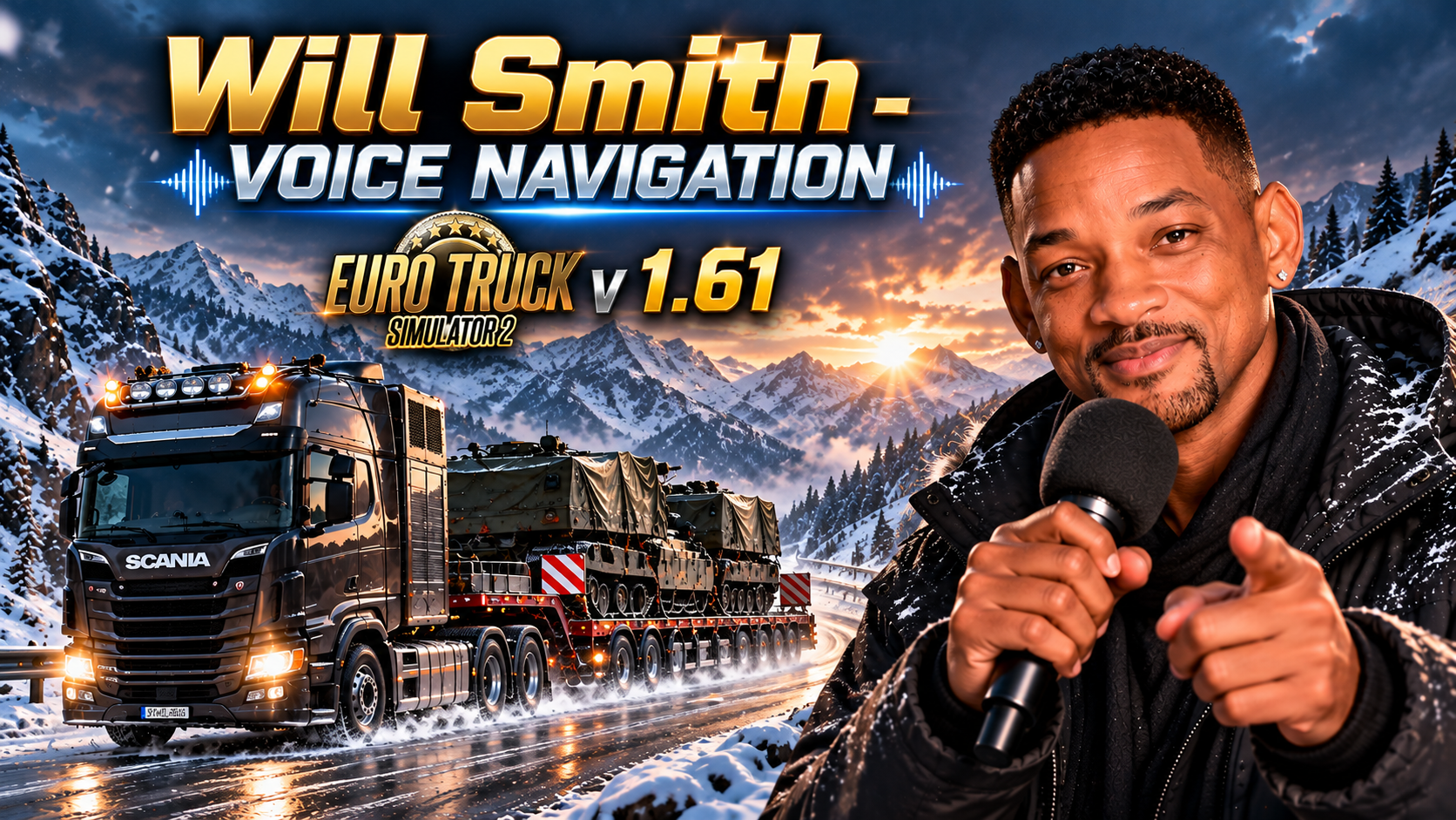 Voice Navigation for ETS2 V 1.61 - English Voice of Will Smith