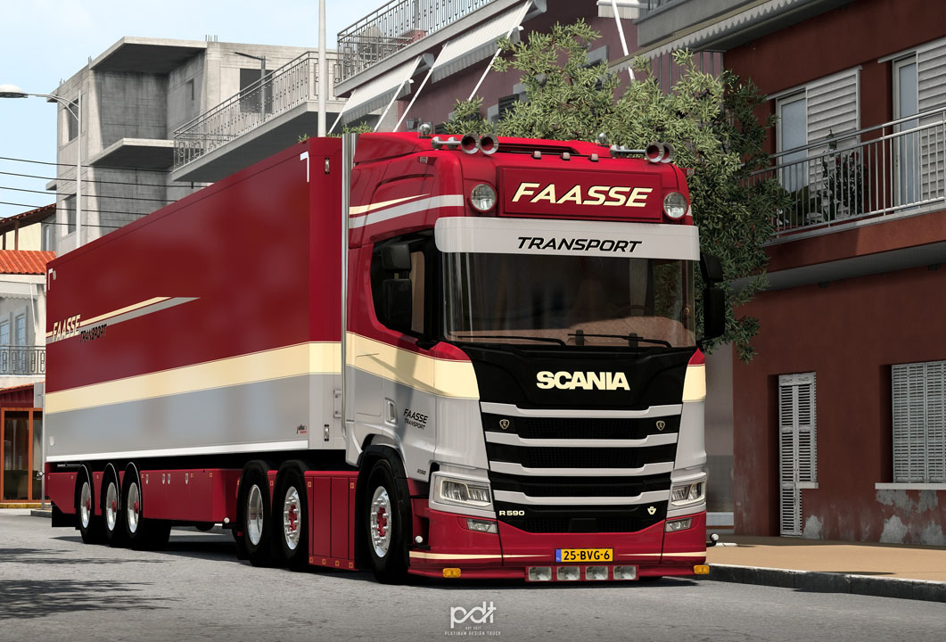 Scania R590 + Trailer Faasse Transport v1.0 1.61