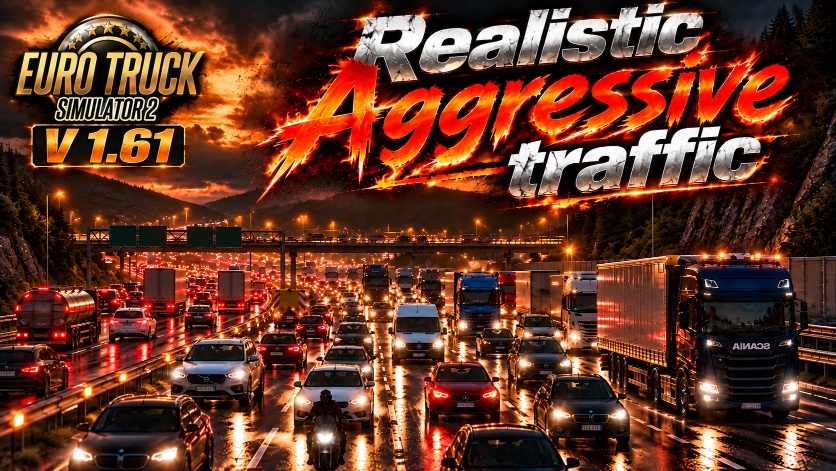 Real Aggressive Traffic for ETS2 v. 1.61
